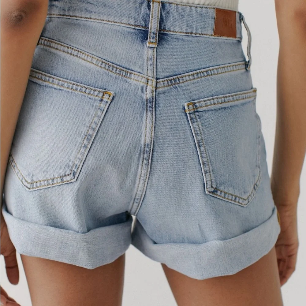 BDG Sky Blue Denim Shorts - Picture 3 of 4